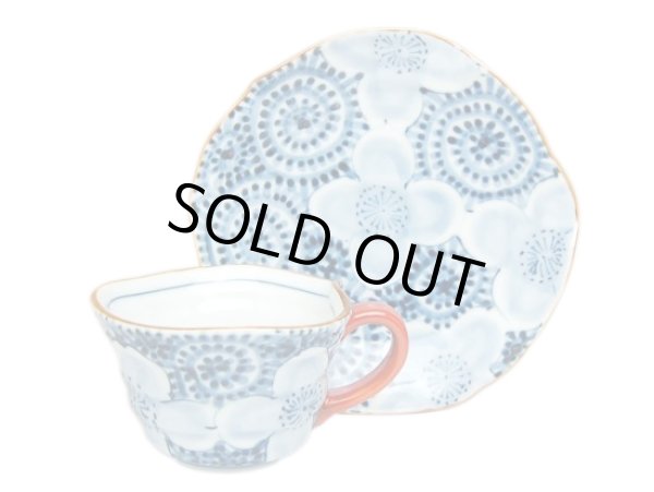 蛸唐草花紋 たっぷりコーヒー碗皿