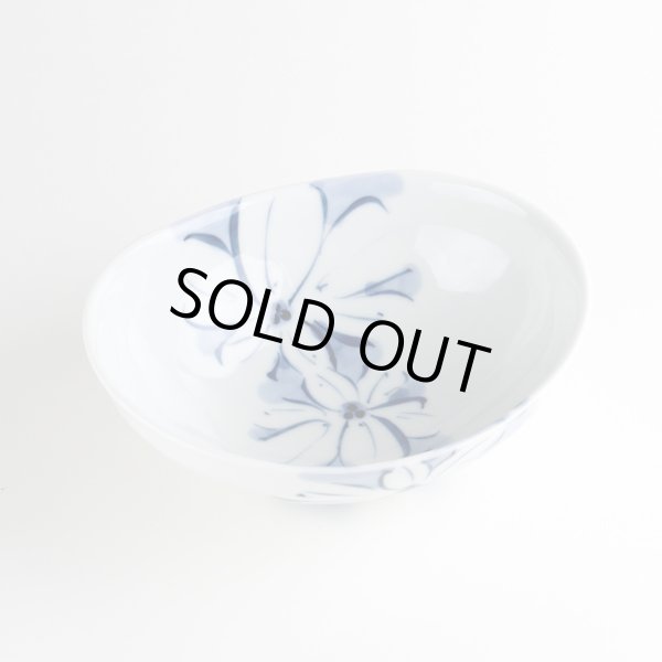 画像2: 花紋帯 楕円小鉢 (2)