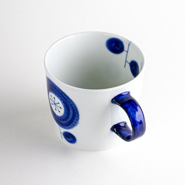 画像4: 【名入れ・名前入り】大輪花(青) マグカップ (4)