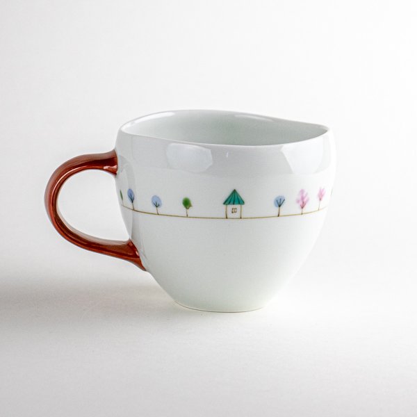 画像2: 【名入れ・名前入り】風の森(赤) マグカップ (2)