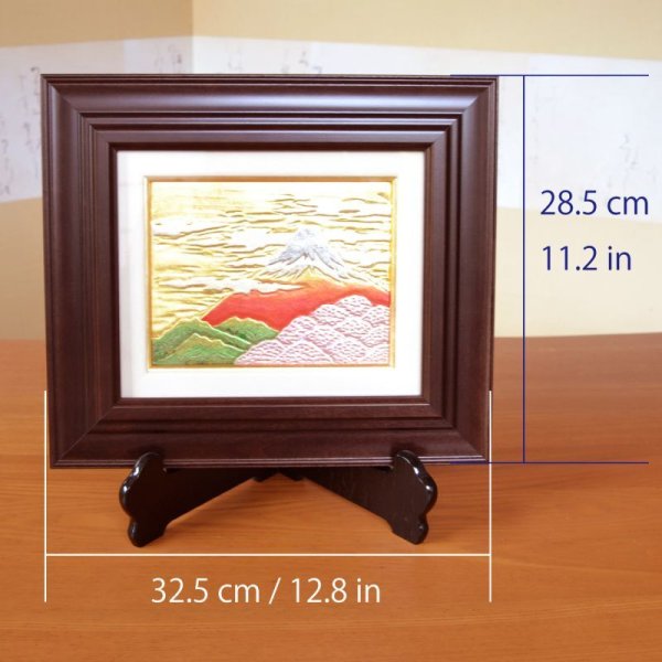 画像5: 金箔 富士山 陶額(小) 壁飾り 琥山窯 小野達郎 作 (5)