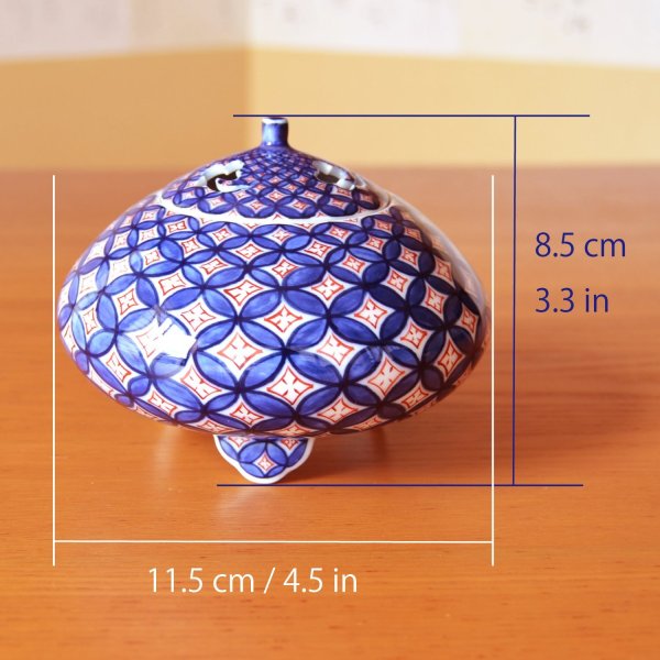 画像4: 染錦七宝 香炉 北村福次 作 (4)