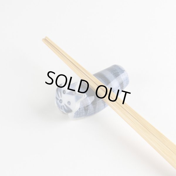 画像3: 手捻りネコ(青)箸置き (3)