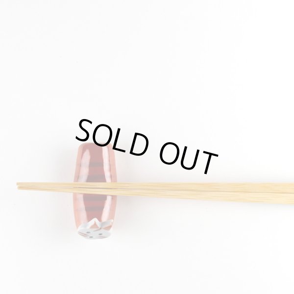 画像4: 手捻りネコ（赤）箸置き (4)