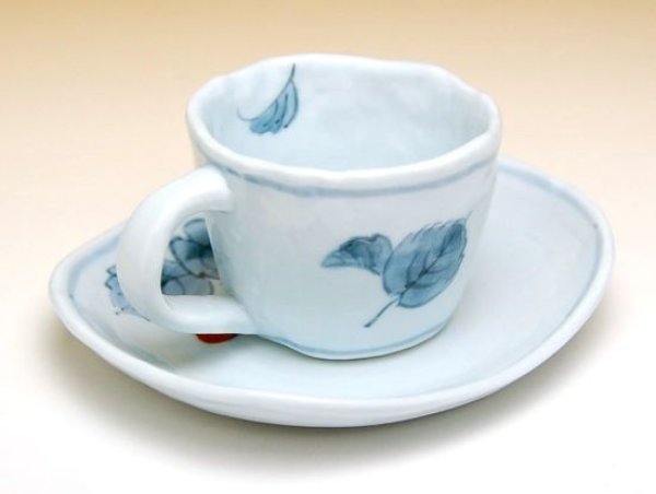 画像4: 紅いちご ミニコーヒー碗皿 (4)