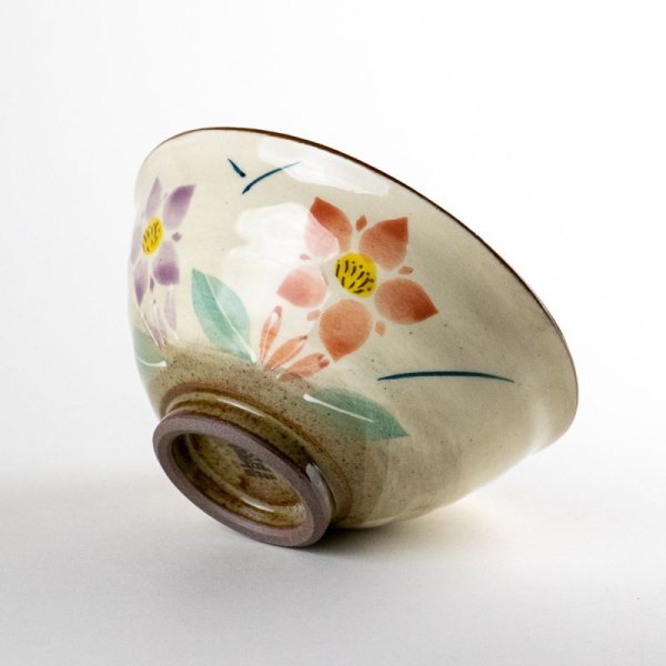 画像4: 花りんどう(赤)茶碗 (4)