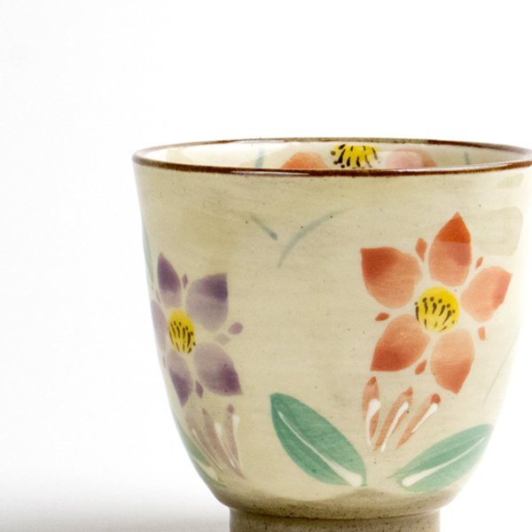 画像4: 【名入れ・名前入り】花りんどう(赤)湯呑 (4)