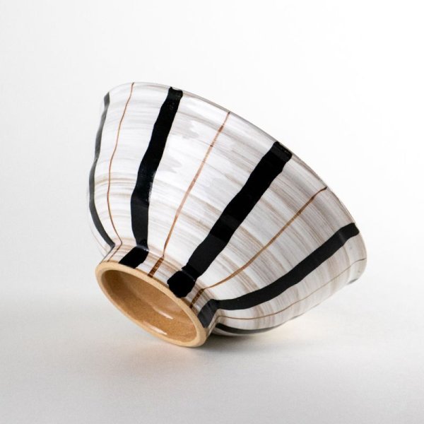 画像3: 粉引二色十草(青)茶碗 (3)