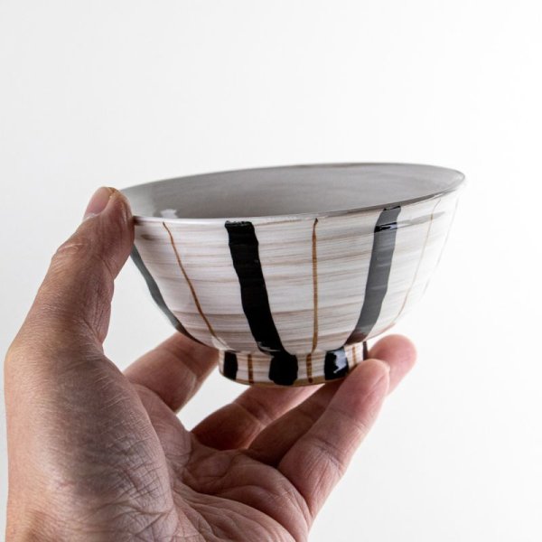 画像5: 粉引二色十草(青)茶碗 (5)