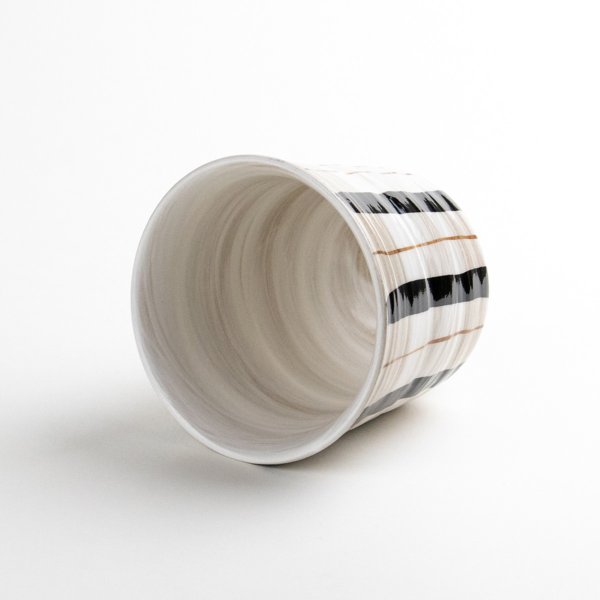 画像4: 粉引二色十草(青)湯呑 (4)