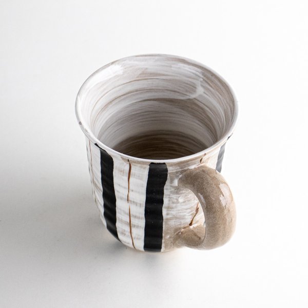 画像4: 粉引二色十草(青)マグカップ (4)