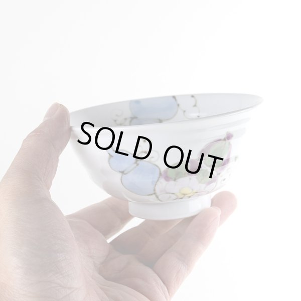 画像5: 【名入れ・名前入り】花六瓢(青)茶碗 (5)