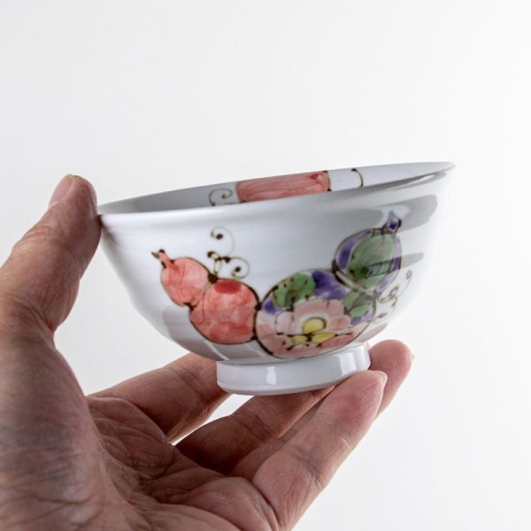 画像5: 花六瓢（赤）茶碗 (5)