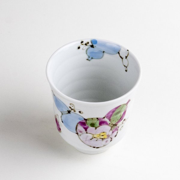 画像2: 花六瓢(青)湯呑 (2)