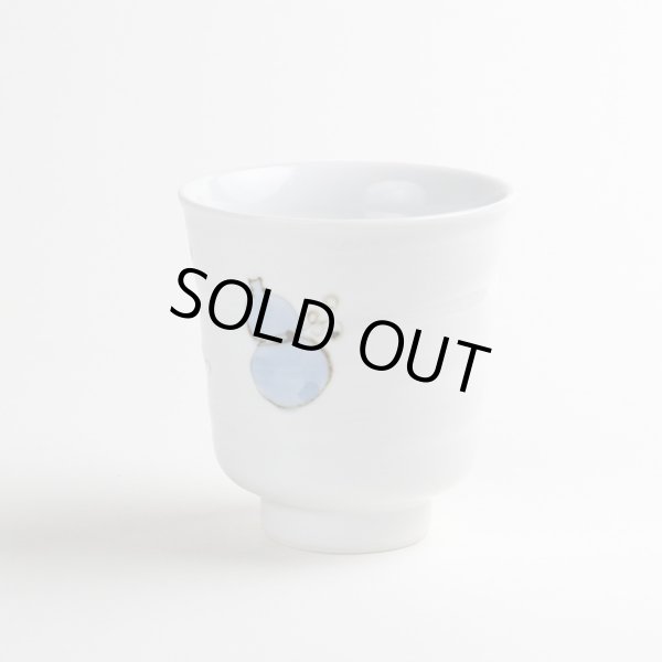 画像3: 【名入れ・名前入り】花六瓢(青)湯呑 (3)