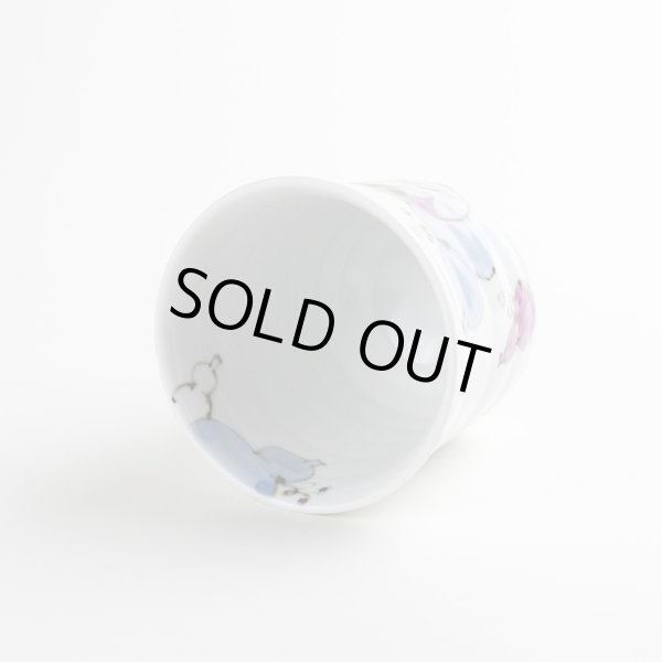 画像6: 【名入れ・名前入り】花六瓢(青)湯呑 (6)