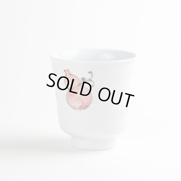 画像3: 【名入れ・名前入り】花六瓢(赤)湯呑 (3)