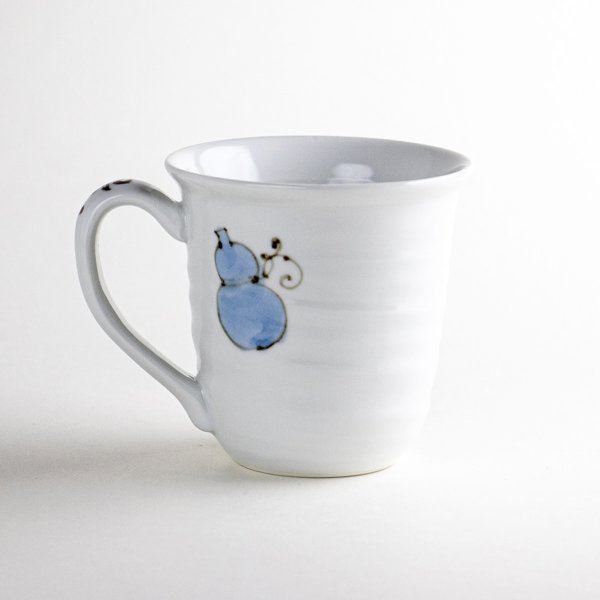 画像2: 花六瓢(青)マグカップ (2)