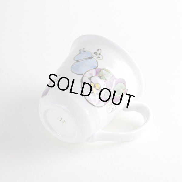 画像5: 【名入れ・名前入り】花六瓢(青)マグカップ (5)