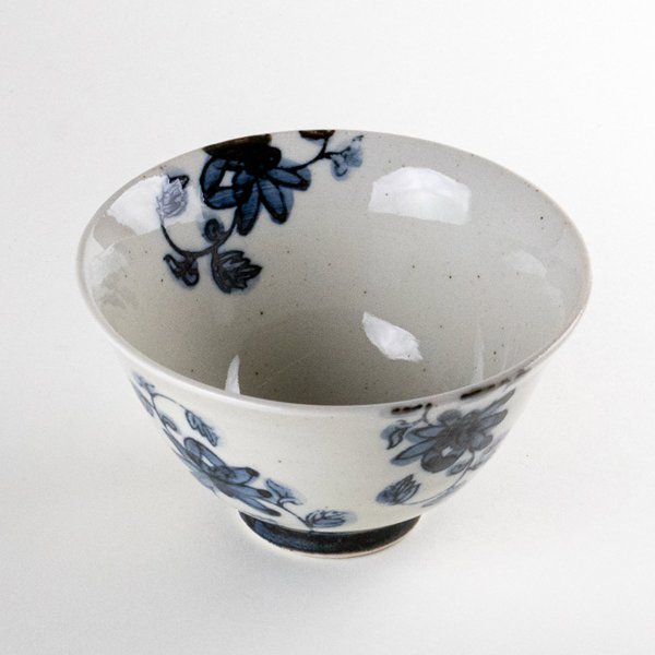 画像2: (新)彩花唐草 (青)茶碗 (2)