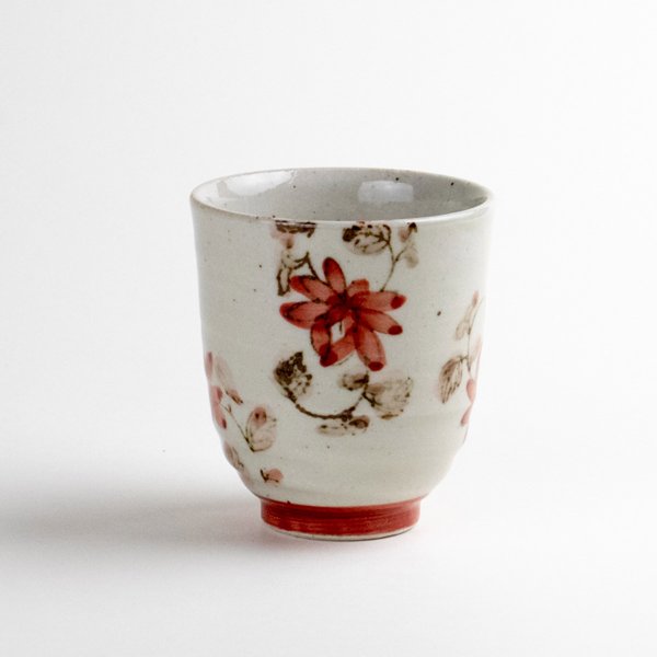 画像3: 【名入れ・名前入り】(新)彩花唐草 (赤)湯呑 (3)