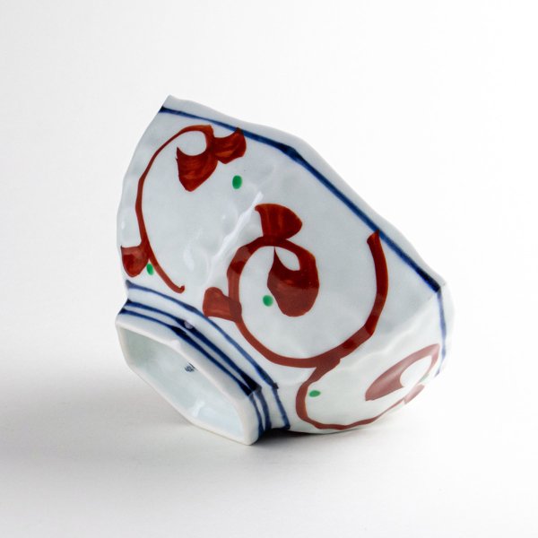 画像4: 赤絵うさぎ(赤) 六角丼 (4)