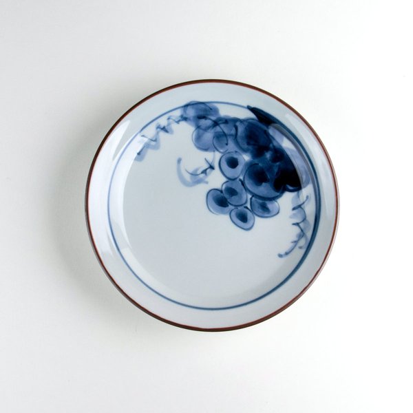画像2: ぶどう 4寸皿 (2)