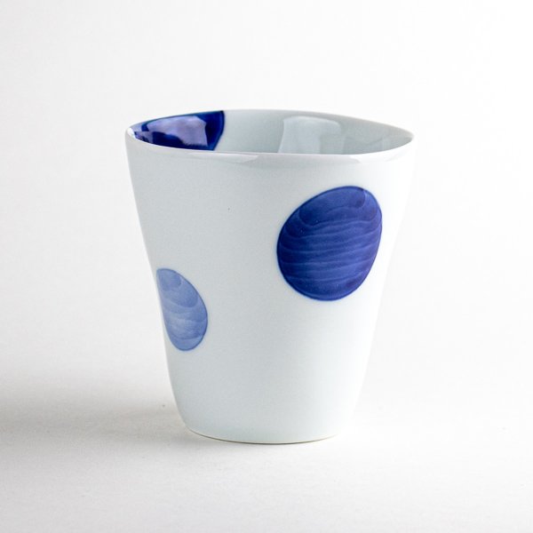 画像3: 【名入れ・名前入り】二彩丸紋(青) マグカップ (3)