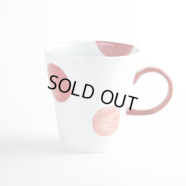 【名入れ・名前入り】二彩丸紋(赤) マグカップ