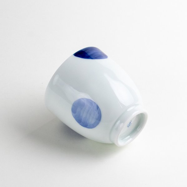 画像3: 二彩丸紋(青)湯呑 (3)