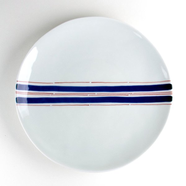 画像2: 帯十草 ８寸皿 (2)