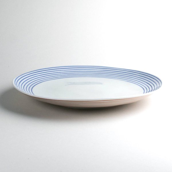 画像5: 二彩千筋 8寸皿(1枚) (5)