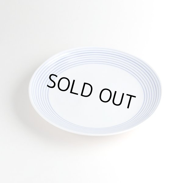 二彩千筋 6.5寸皿(1枚)