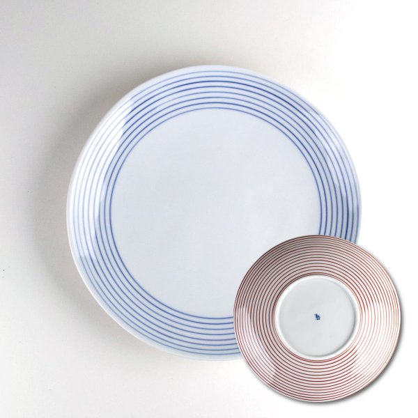 画像3: 二彩千筋 6.5寸皿（１枚） (3)