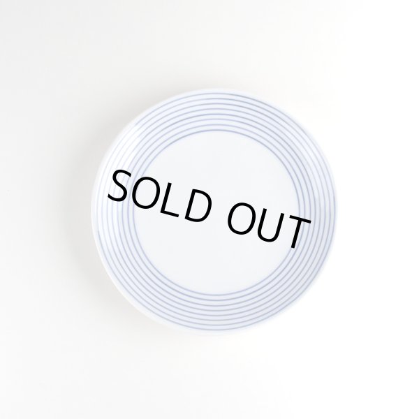 画像2: 二彩千筋 ５寸皿（１枚） (2)