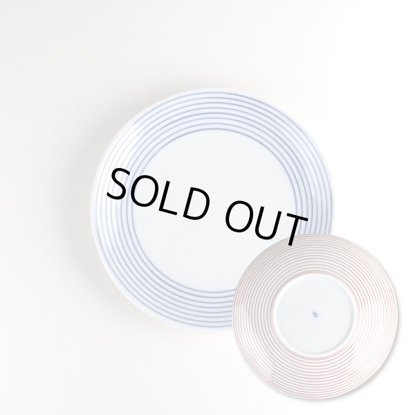 画像3: 二彩千筋 ５寸皿（１枚） (3)