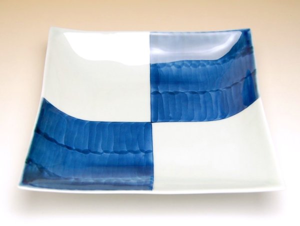 画像3: 市松 8寸角浅鉢 (3)