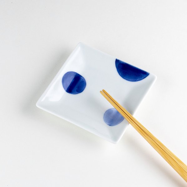 画像4: 二彩丸紋 正角小皿 (4)