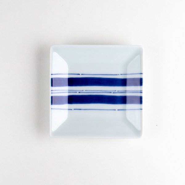 画像2: 中央ライン 正角小皿 (2)