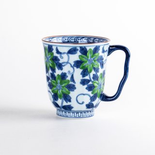 通販 有田焼 コーヒーカップ 色 有田焼 色鍋島様式菖蒲絵コーヒーカップ 陶芸家 藤井錦彩作