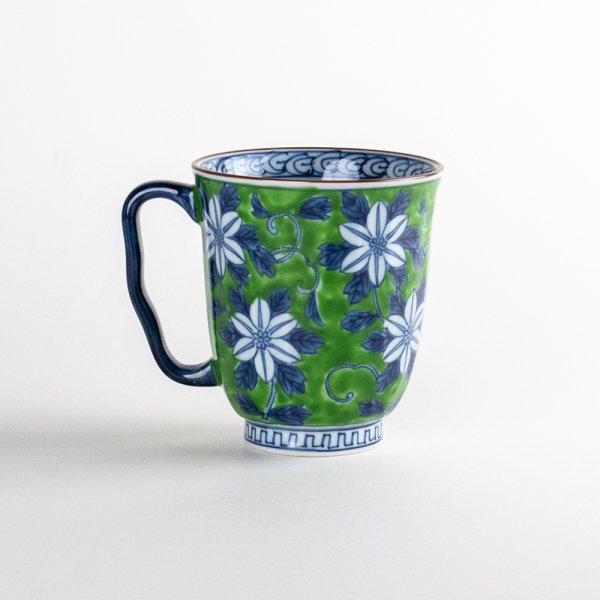 画像2: 濃鉄仙（緑）　マグカップ (2)