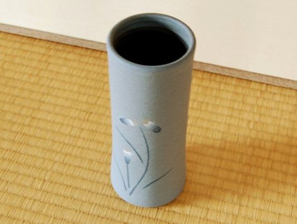 画像2: 象嵌草花 一輪生(木箱付) (2)