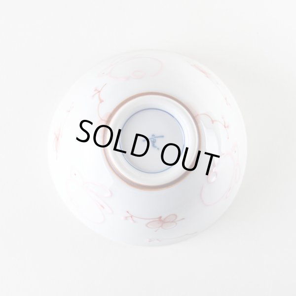 画像3: 一珍花うさぎ(赤)茶碗 (3)