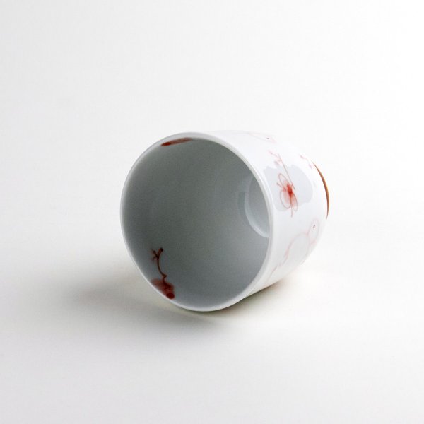 画像4: 一珍花うさぎ(赤)湯呑 (4)