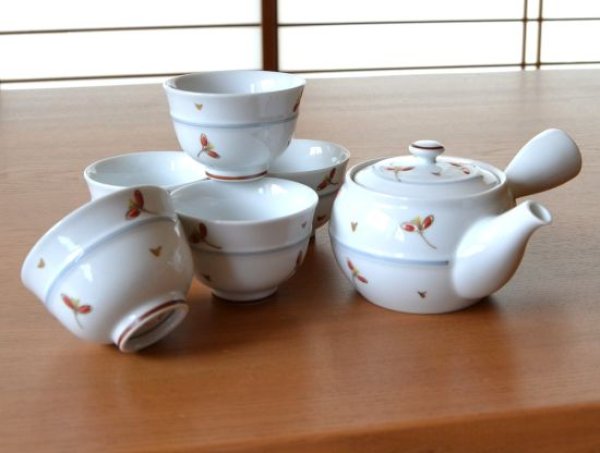 あかね草 M小急須茶器揃(化粧箱入)