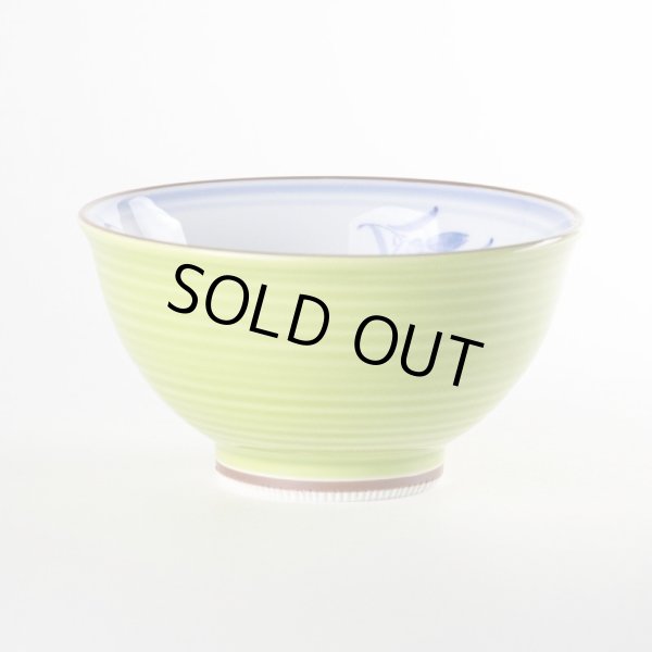 蘭の香り （緑）茶碗