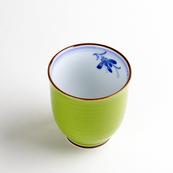 画像2: 蘭の香り (緑)湯呑 (2)