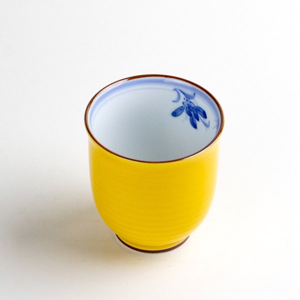 画像2: 蘭の香り (黄)湯呑 (2)