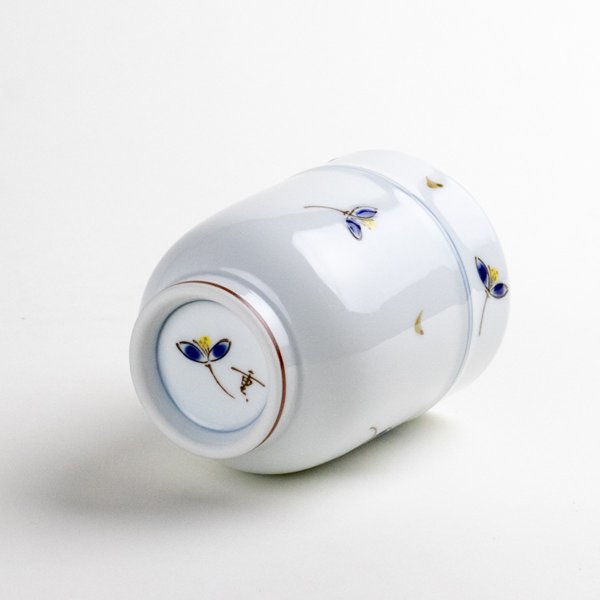 画像2: 【名入れ・名前入り】あかね草 (青)湯呑 (2)