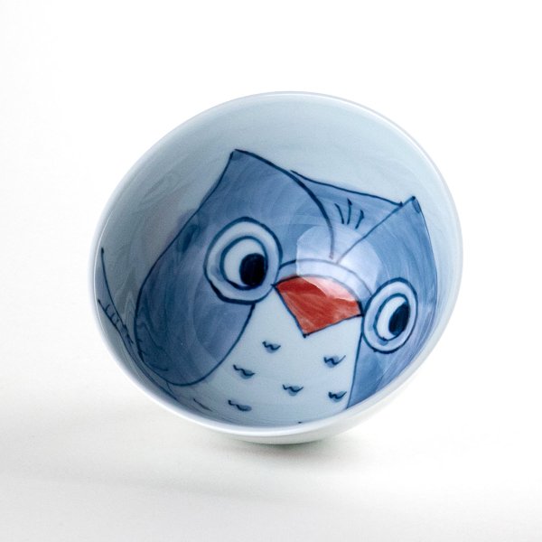 画像2: 夢ふくろう(赤)茶碗 (2)